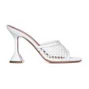 Amina Muaddi Lupita 95 Sandaler White, Dam