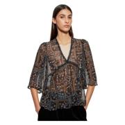 Antik Batik Elie genomskinlig topp Multicolor, Dam