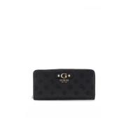 Guess Monogram PU Läder Plånbok - Svart Black, Dam