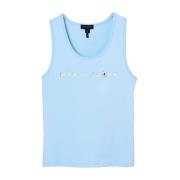 Marc Jacobs Blå Organisk Bomull Paljett Tank Top Blue, Dam