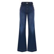 Kocca Flared Jeans Blue, Dam