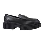 Armani Exchange Moccasin i svart läder Black, Dam