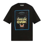 Versace Jeans Couture Tryckt T-shirt Black, Herr