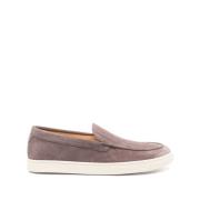 Brunello Cucinelli Taupe Mocka Platta Loafers Brown, Herr