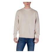 Calvin Klein Jeans Beige Långärmad Sweatshirt Rund Hals Beige, Herr