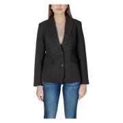 ONLY Svart Knäppt Blazer Långärmad Revers Black, Dam