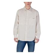 Calvin Klein Jeans Beige Enfärgad Button-Up Skjorta Vår/Sommar Beige, ...