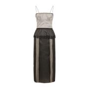 Maison Margiela Elegant Midi Klänning Multicolor, Dam