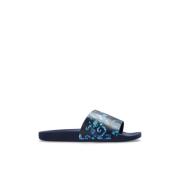 Versace Jeans Couture Gummisandaler med tryck Blue, Herr