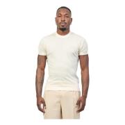 Guess Beige T-shirt med Ribbed Trim Beige, Herr