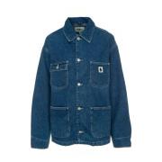 Carhartt Wip Michigan Denimjacka med Fickor Blue, Dam