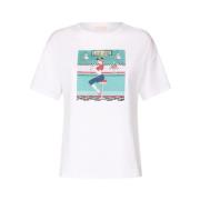 Liu Jo Grafiskt Tryck Bomull T-shirt White, Dam