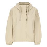 Kenzo Beige Vattentät Tygjacka med Huva Beige, Dam