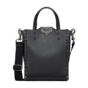 Valentino Garavani Rockstud Shopper Liten Tote Väska Black, Herr