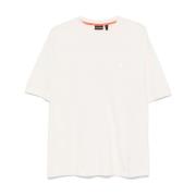 Napapijri Vit Logo Patch Crew Neck T-shirts White, Herr