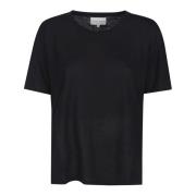 Loulou Studio Kortärmad T-shirt Black, Dam