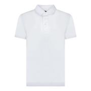 Emporio Armani Vit Polo Minimalistisk Stil White, Herr