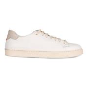 Doucal's Kalvskinn Sneakers med Mocka Häl White, Herr