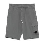 C.P. Company Grå Cargo Shorts Elastisk Midja Gray, Herr