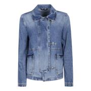 Fay Denimjacka med 3 krokar Blue, Dam