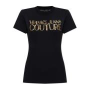 Versace Jeans Couture T-shirt med ryggskärning Black, Dam