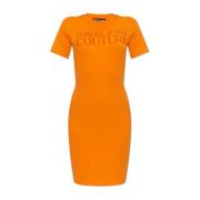 Versace Jeans Couture Klänning med skimrande applikationer Orange, Dam