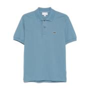 Lacoste Blå Polo Tröja med Logopatch Blue, Herr