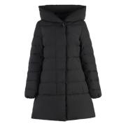 Woolrich Dunjacka med huva, polyesterfyllning Black, Dam