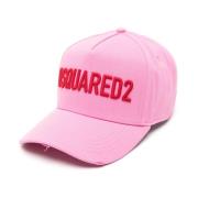 Dsquared2 Färgglad Logotyp Broderad Baseballkeps Pink, Dam