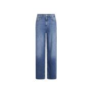 Liu Jo Bred Ben Denim Byxor Blue, Dam