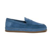 Hogan Blå Mocka Slip-On Loafers Blue, Dam