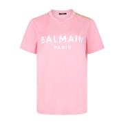 Balmain Stiliga T-shirts och Polos Pink, Dam