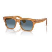 Oliver Peoples Amber/Blue Shaded Solglasögon Birell SUN Brown, Unisex