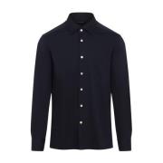 Kiton Svart Stilfull Bomullsskjorta Black, Herr