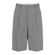 Iceberg Regular fit Bermuda shorts i bomull och linne herringbone-tyg ...