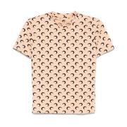 Marine Serre Beige Crescent Moon T-shirt Beige, Dam