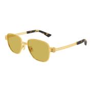 Bottega Veneta Bv1380S 002 Sunglasses Yellow, Unisex