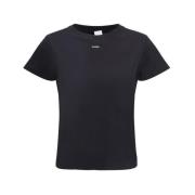 PINKO Logo Crew Neck T-shirt Black, Dam