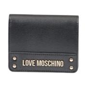 Love Moschino Stilren Plånbok med Flera Fack Black, Dam