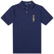 Polo Ralph Lauren Navy Bear Broderad Pikétröja Blue, Herr