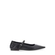 Brunello Cucinelli Svarta Ballett Platta Skor med Spänne Black, Dam