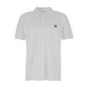 Maison Kitsuné Fox Head Patch Polo Shirt White White, Herr