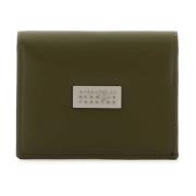 MM6 Maison Margiela Khaki Läder Plånbok Green, Dam