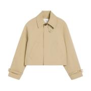 Ami Paris Beige Jacka med Gyllene Detaljer Beige, Dam