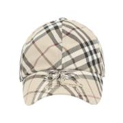 Burberry Check Baseball Cap Distressed Style Multicolor, Dam