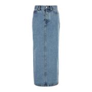 Alexander Wang Denim Smyckad Kjol Blue, Dam