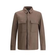 Ermenegildo Zegna Stilren Casual Skjortjacka Brown, Herr