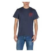 Replay Crew Neck T-Shirt Blue, Herr