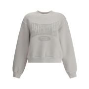 Alexander Wang Monogram Grafisk Crew Sweatshirt White, Dam