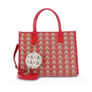 Valentino by Mario Valentino Tonic Dam Shopper Red, Dam